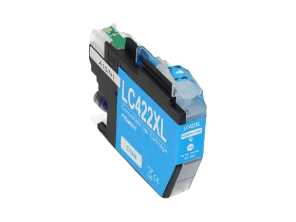 Huismerk Brother LC-422XLC Inktcartridge Cyaan Hoge capaciteit