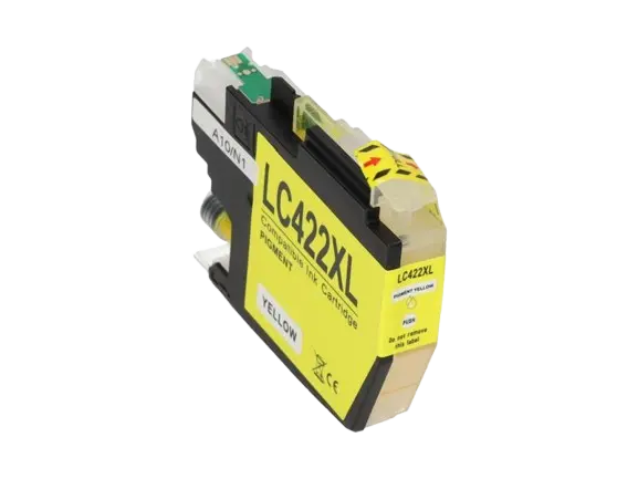 Huismerk Brother LC-422XLY Inktcartridge Geel Hoge capaciteit