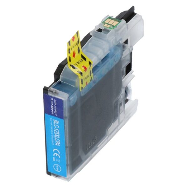 Huismerk Brother LC-125XLC Inktcartridge Cyaan Hoge capaciteit