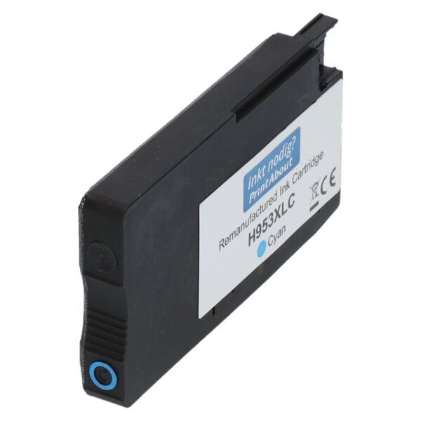 Huismerk HP 953XL (F6U16AE) Inktcartridge Cyaan Hoge capaciteit
