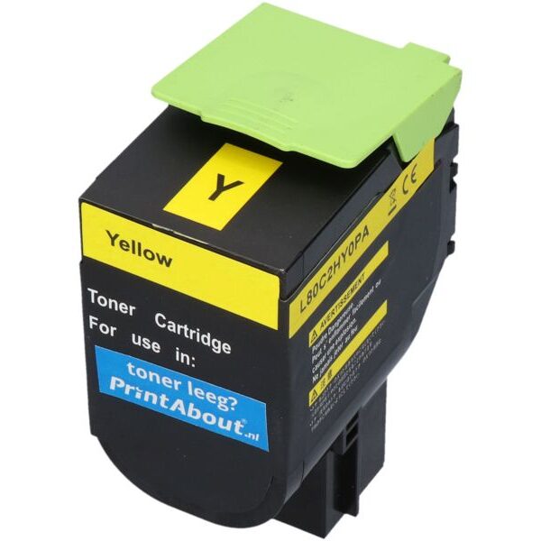 Huismerk Lexmark 80C2HY0 (802HY) Toner Geel Hoge capaciteit