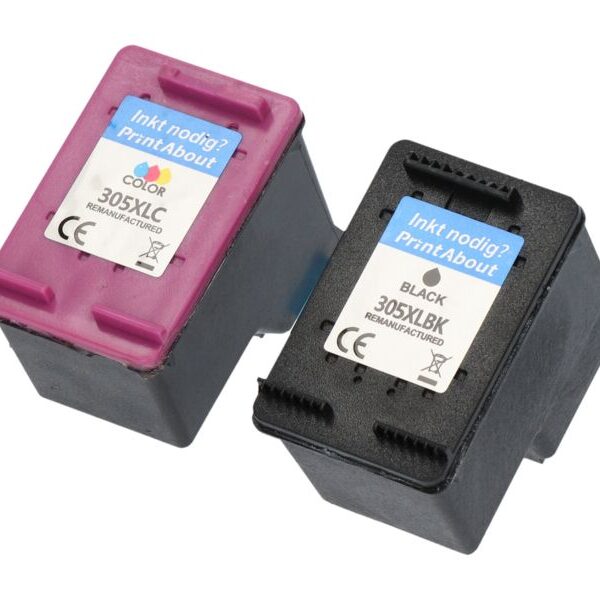 Huismerk HP 305XL (6ZA94AE) Inktcartridge Zwart + 3 kleuren Multipack Hoge capaciteit