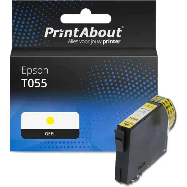 Huismerk Epson T055 (C13T055440) Inktcartridge Geel