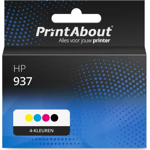 Huismerk HP 937 (4S6W/2/3/4/5NE) Inktcartridge 4-kleuren Multipack Extra hoge capaciteit