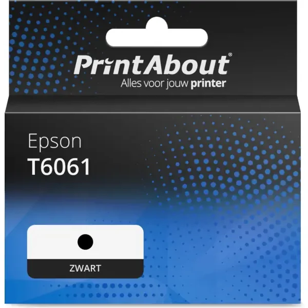 Huismerk Epson T6061 Inktcartridge Zwart Hoge capaciteit