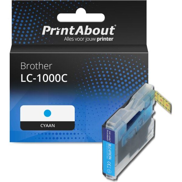 Huismerk Brother LC-1000C Inktcartridge Cyaan