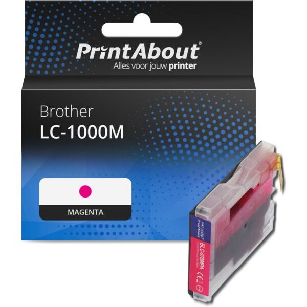 Huismerk Brother LC-1000M Inktcartridge Magenta