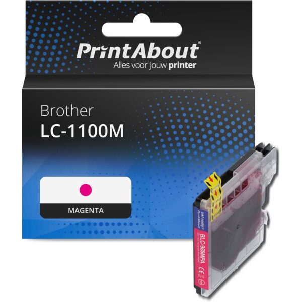 Huismerk Brother LC-1100M Inktcartridge Magenta