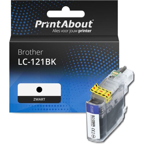 Huismerk Brother LC-121BK Inktcartridge Zwart