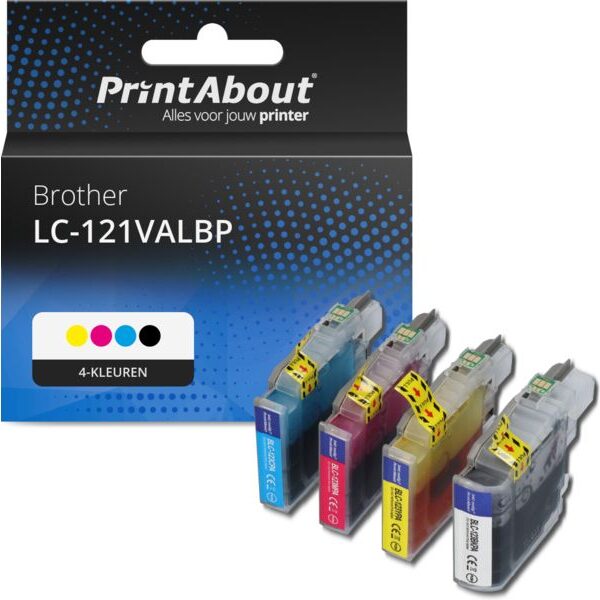Huismerk Brother LC-121VALBP Inktcartridge 4-kleuren Multipack