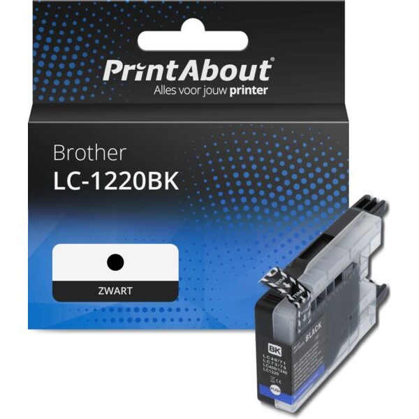 Huismerk Brother LC-1220BK Inktcartridge Zwart
