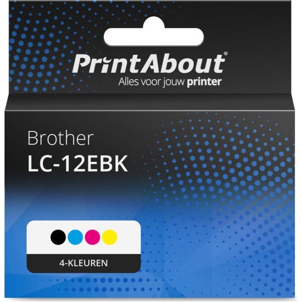 Huismerk Brother LC-12EBK Inktcartridge 4-kleuren Multipack