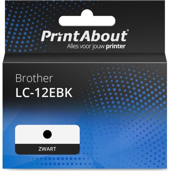 Huismerk Brother LC-12EBK Inktcartridge Zwart