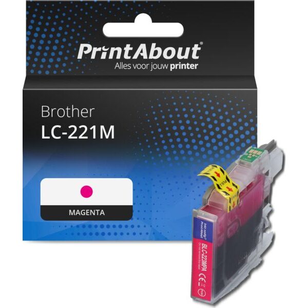 Huismerk Brother LC-221M Inktcartridge Magenta