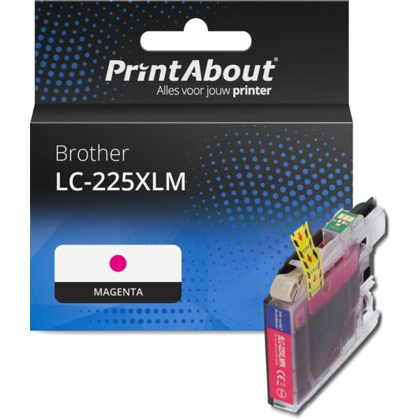 Huismerk Brother LC-225XLM Inktcartridge Magenta Hoge capaciteit