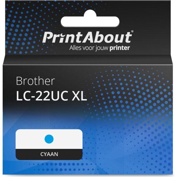 Huismerk Brother LC-22UC XL Inktcartridge Cyaan Hoge capaciteit