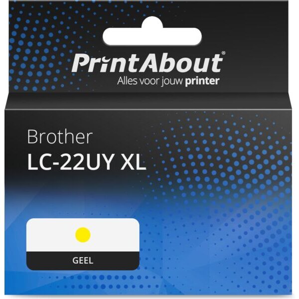 Huismerk Brother LC-22UY XL Inktcartridge Geel Hoge capaciteit