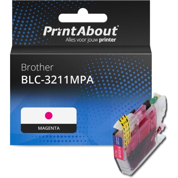 Huismerk Brother LC-3211M Inktcartridge Magenta Hoge capaciteit
