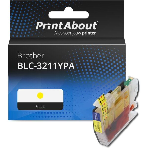 Huismerk Brother LC-3211Y Inktcartridge Geel Hoge capaciteit