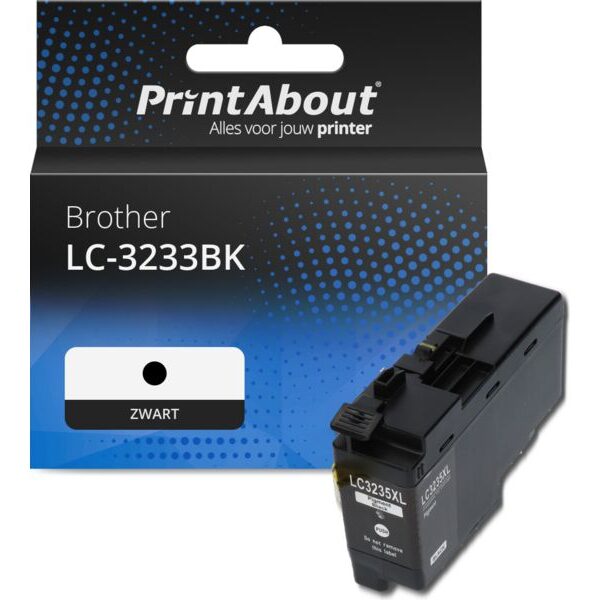 Huismerk Brother LC-3233BK Inktcartridge Zwart