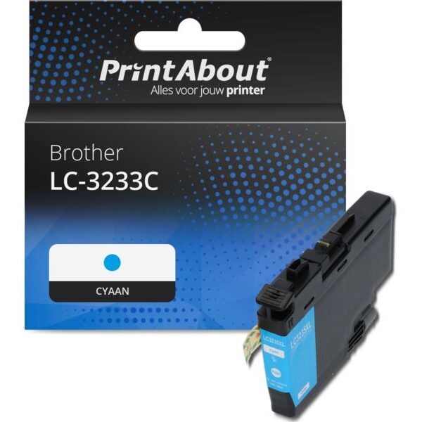 Huismerk Brother LC-3233C Inktcartridge Cyaan