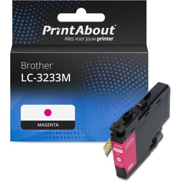 Huismerk Brother LC-3233M Inktcartridge Magenta