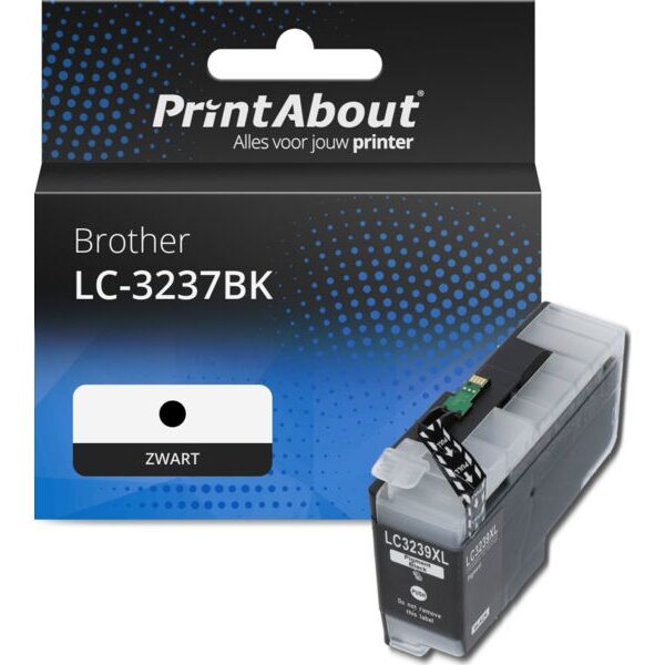Huismerk Brother LC-3237BK Inktcartridge Zwart