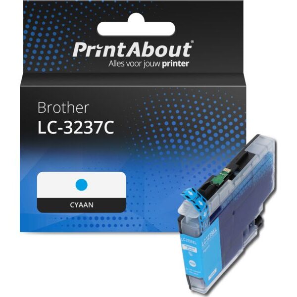 Huismerk Brother LC-3237C Inktcartridge Cyaan