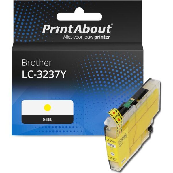 Huismerk Brother LC-3237Y Inktcartridge Geel
