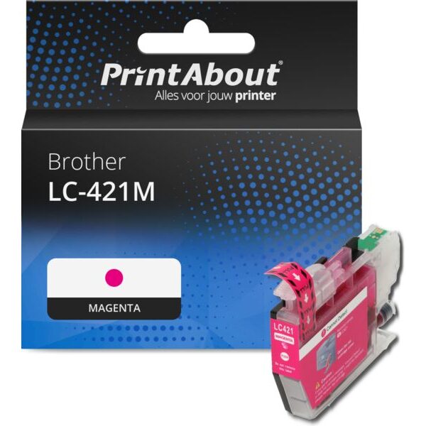 Huismerk Brother LC-421M Inktcartridge Magenta