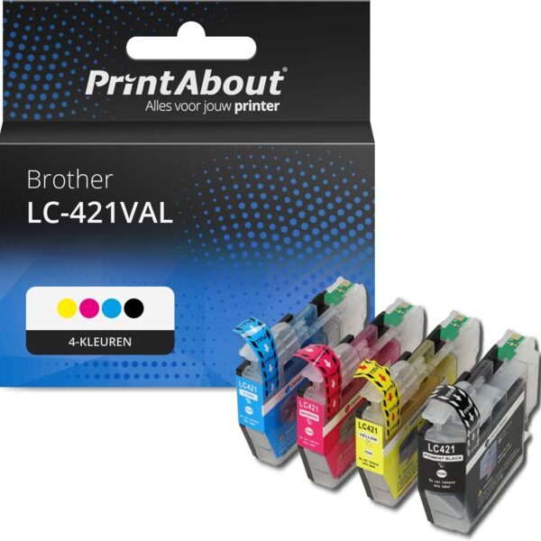 Huismerk Brother LC-421VAL Inktcartridge 4-kleuren Multipack