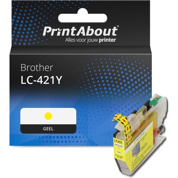 Huismerk Brother LC-421Y Inktcartridge Geel