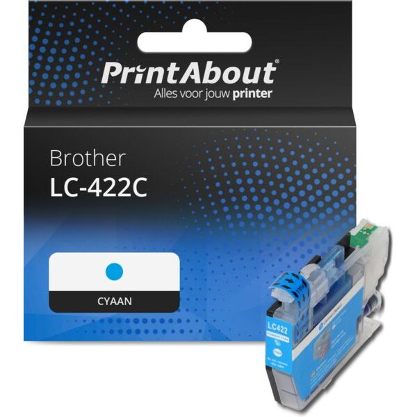 Huismerk Brother LC-422C Inktcartridge Cyaan