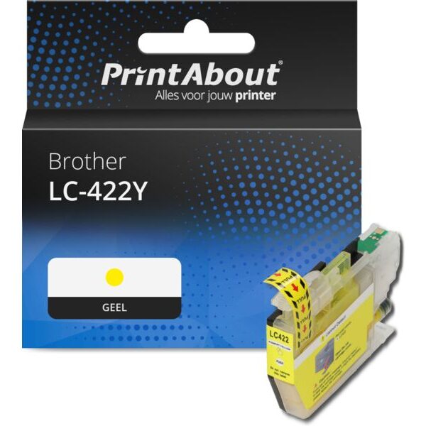 Huismerk Brother LC-422Y Inktcartridge Geel