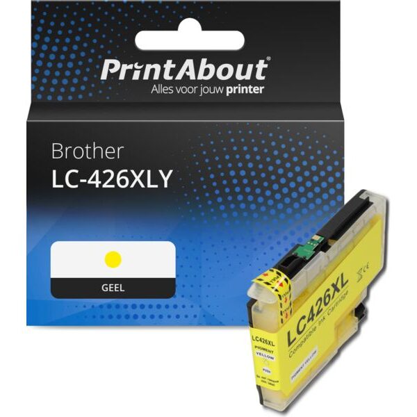 Huismerk Brother LC-426XLY Inktcartridge Geel Hoge capaciteit