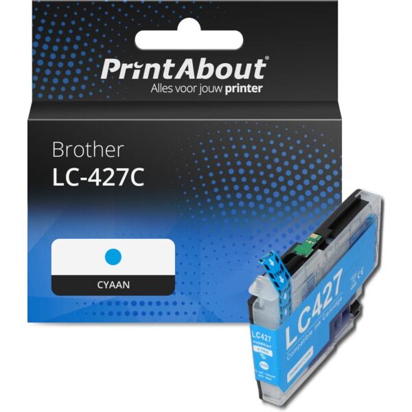 Huismerk Brother LC-427C Inktcartridge Cyaan