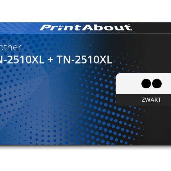 Huismerk Brother TN-2510XL + TN-2510XL Toner Zwart Multipack Hoge capaciteit