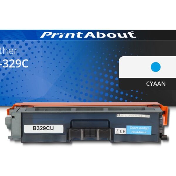 Huismerk Brother TN-329C Toner Cyaan Extra hoge capaciteit