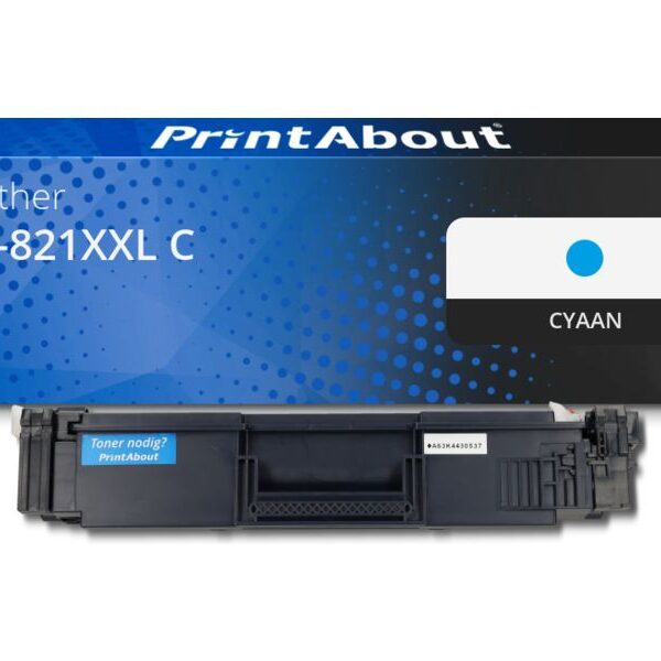 Huismerk Brother TN-821XXL C Toner Cyaan Extra hoge capaciteit