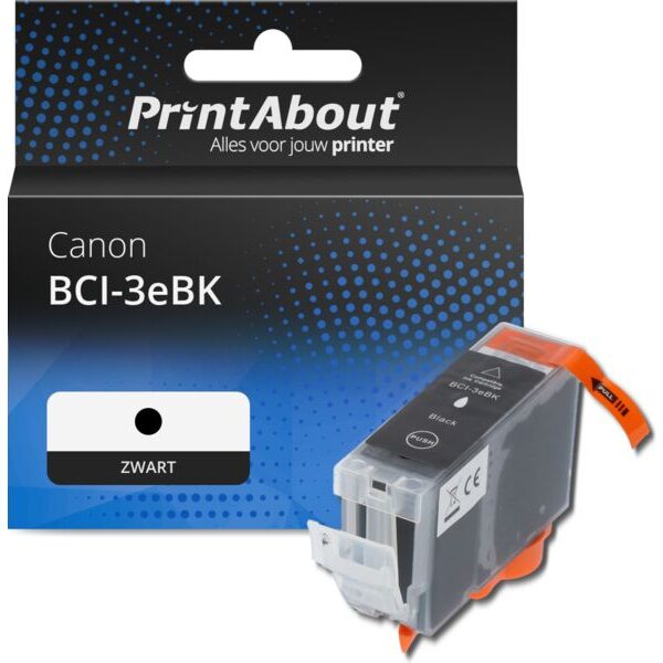 Huismerk Canon BCI-3eBK Inktcartridge Zwart