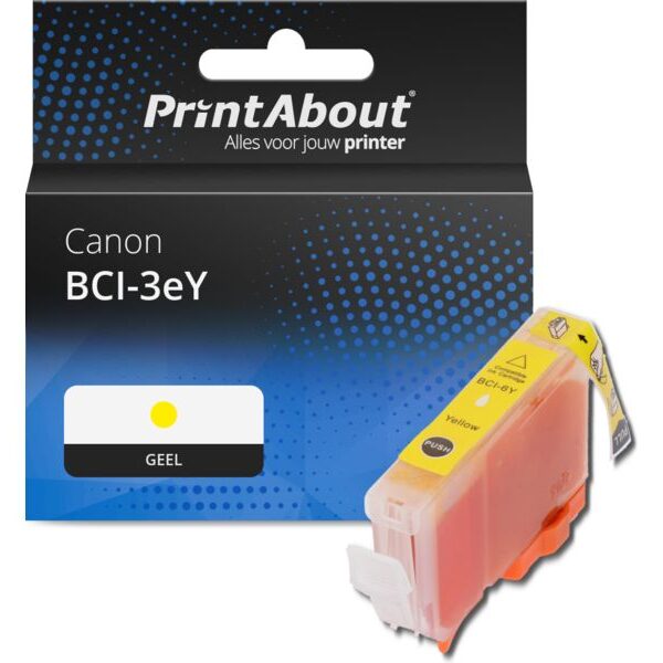 Huismerk Canon BCI-3eY Inktcartridge Geel