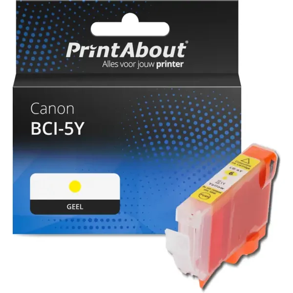 Huismerk Canon BCI-5Y Inktcartridge Geel