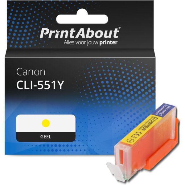Huismerk Canon CLI-551Y Inktcartridge Geel