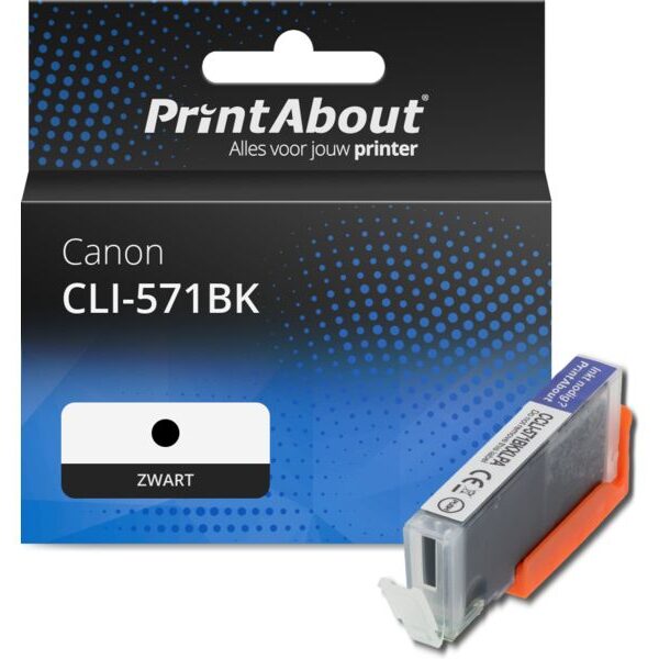 Huismerk Canon CLI-571BK Inktcartridge Zwart