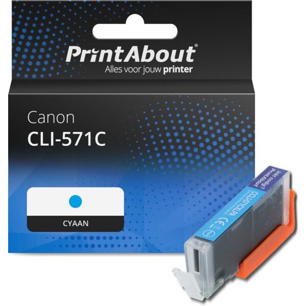 Huismerk Canon CLI-571C Inktcartridge Cyaan