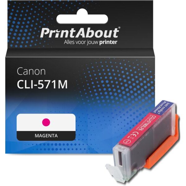 Huismerk Canon CLI-571M Inktcartridge Magenta