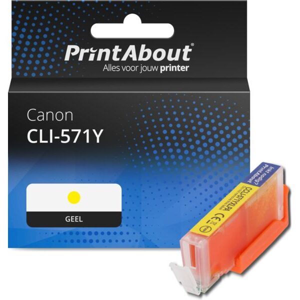 Huismerk Canon CLI-571Y Inktcartridge Geel