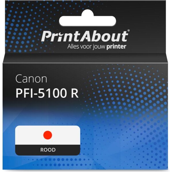 Huismerk Canon PFI-5100 R Inktcartridge Rood