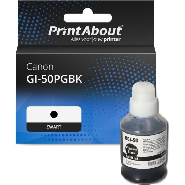 Huismerk Canon GI-50PGBK Inktcartridge Zwart Hoge capaciteit