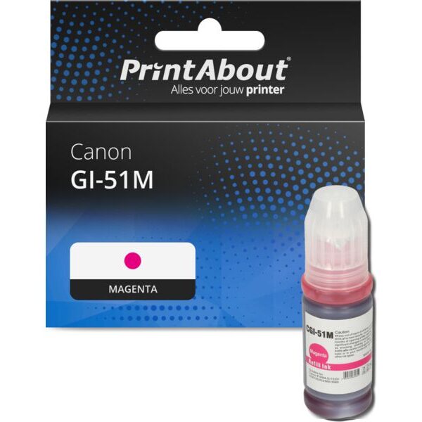 Huismerk Canon GI-51M Inktcartridge Magenta